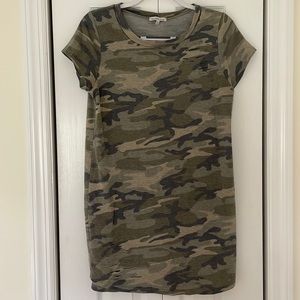Distressed camo dress